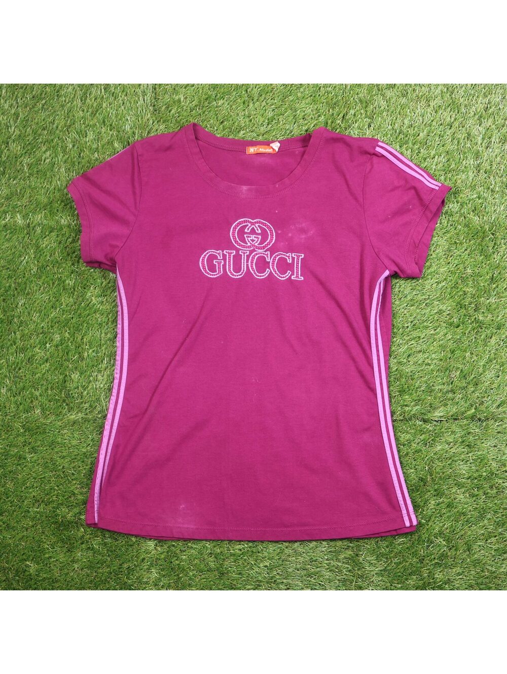 Purple Rhinestone Graphic T-Shirt